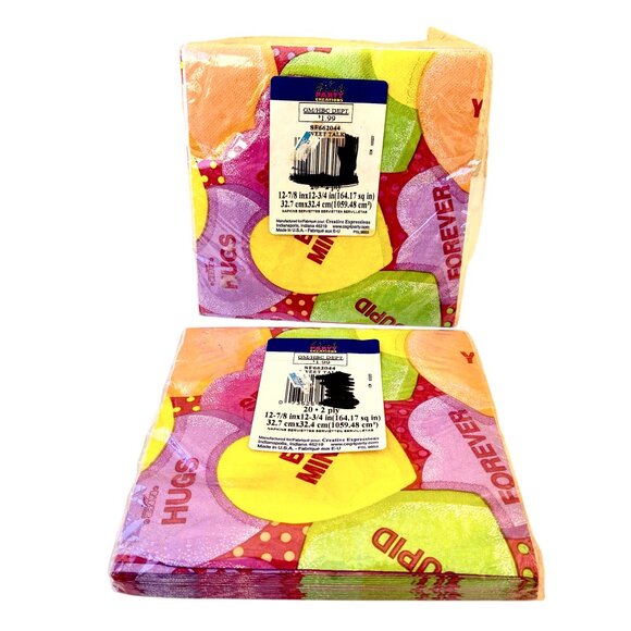 Valentine's Day Paper Luncheon Napkins SWEET TALK Creative Expressions USA 39 ct - Picture 4 of 7